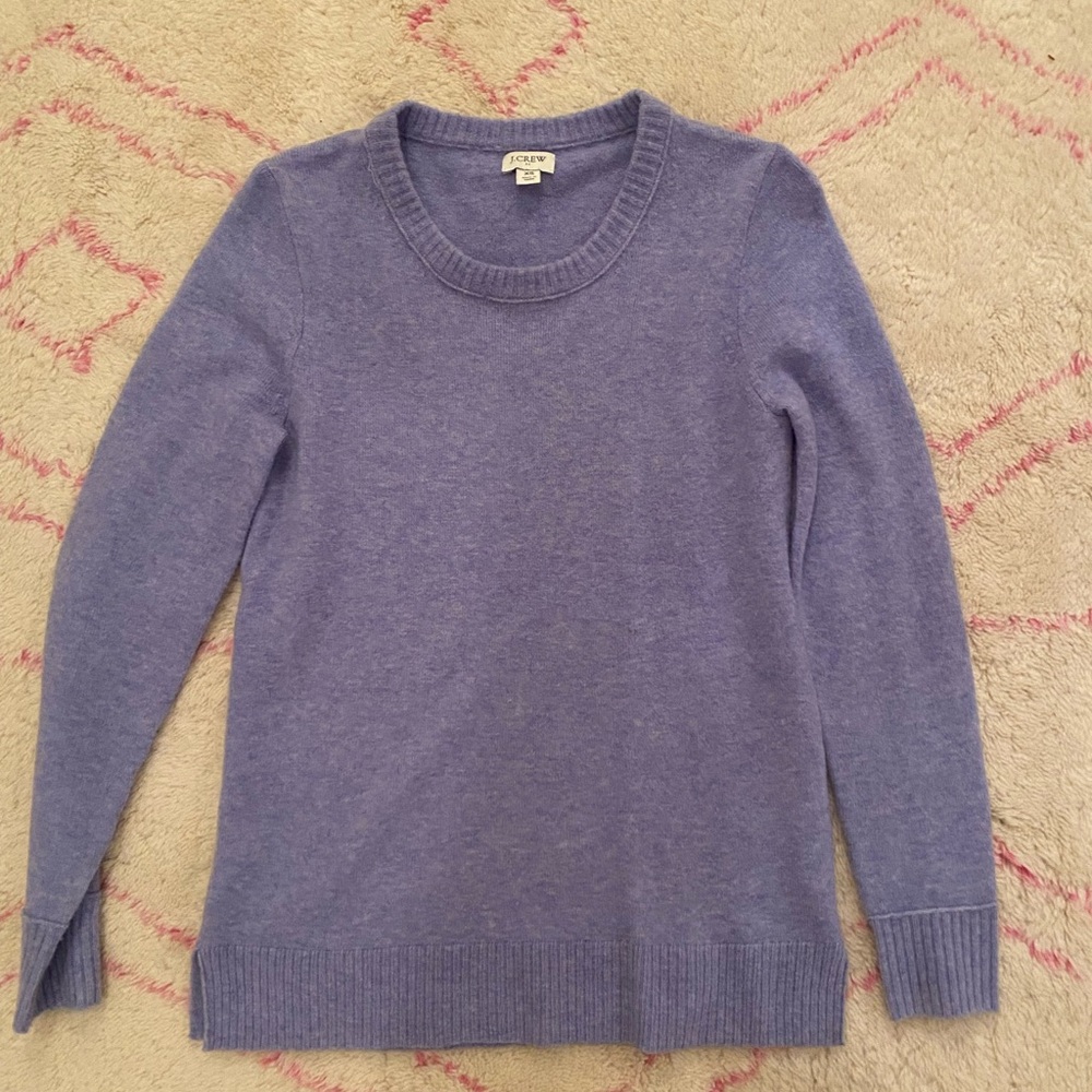 Never Worn J. Crew Purple Crew Neck Sweater Cashmere